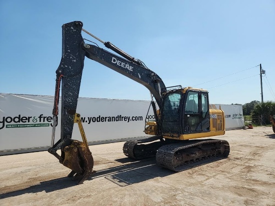 2014 John Deere 130G Hydraulic Excavator c/w A/C, 28"  TBG, Grapple, Rear V
