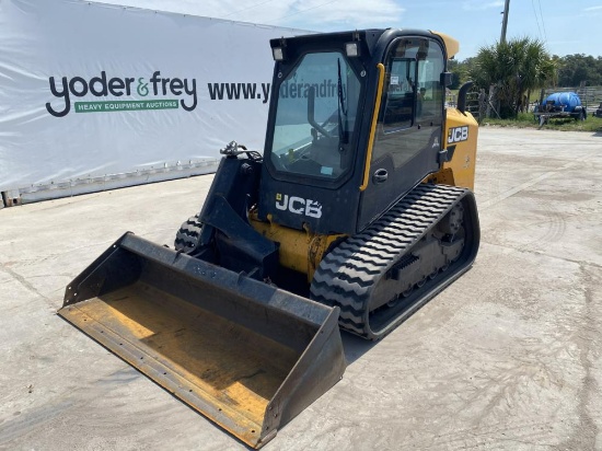 2018 JCB 300T Tracked Skidsteer Loader c/w Cab, A/C, Joystick Controls, Rub