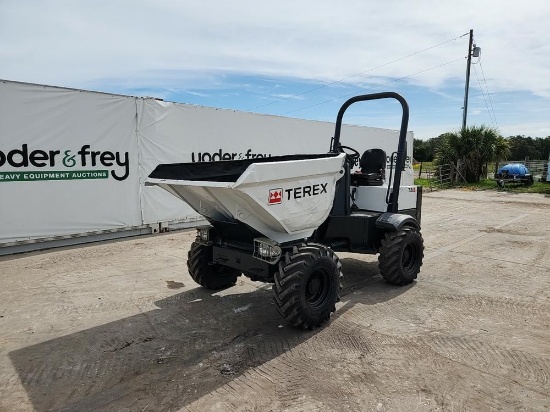 2012 Terex TA3S 3 Ton Swivel Skip Dumper c/w Roll Bar (2,220 Hours)