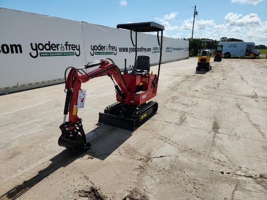 2023 Miva VA120 Mini Excavator c/w OROPS, Rubber Tracks, Aux Hydraulics, Bl