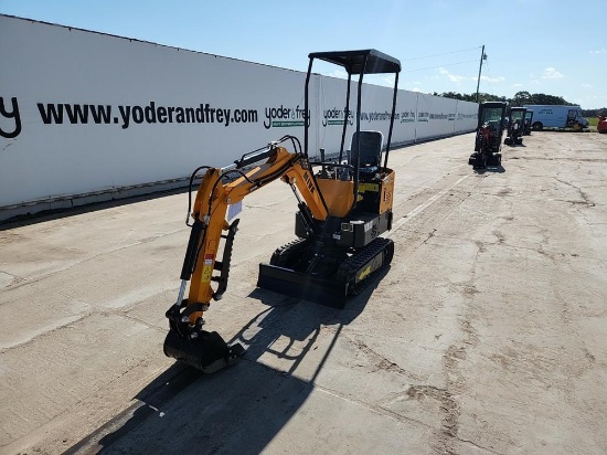 2023 Miva VA13 Mini Excavator c/w OROPS, Rubber Tracks, Aux Hydraulics,  Bl