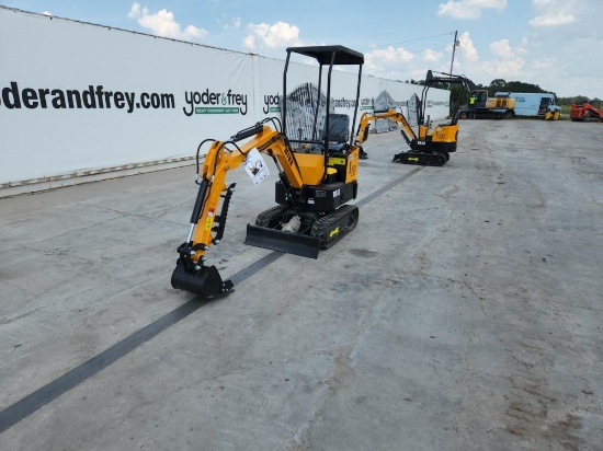 2023 Miva VA13 Mini Excavator c/w OROPS, Rubber Tracks, Aux Hydraulics, Bla