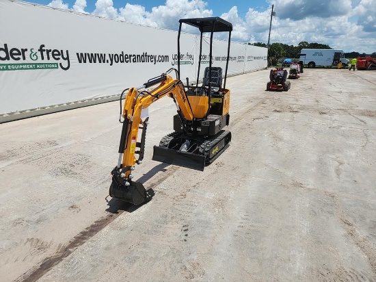 2023 Miva VA13 Mini Excavator c/w OROPS, Rubber Tracks, Aux Hydraulics, Bla