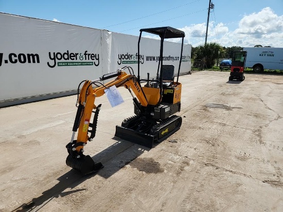 2023 Miva VA13 Mini Excavator c/w OROPS, Rubber Tracks, Aux Hydraulics, Bla