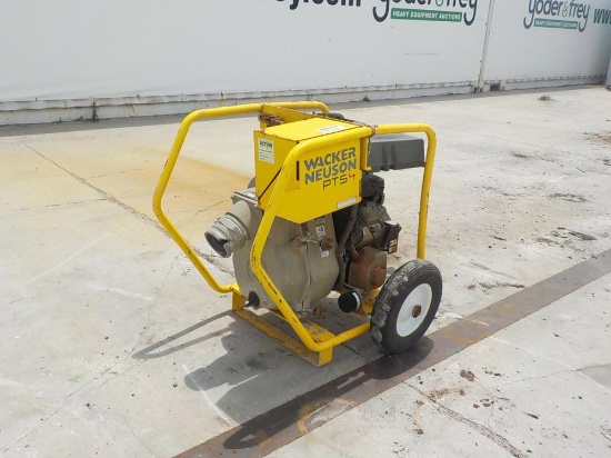 Wacker Neuson PTS4 Wheeled Trash Pump, c/w 16HP Vangaurd Gas Engine