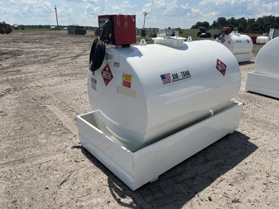 2023 AM-Tank 600 Gallon Diesel Fuel Tank c/w Containment Dike & 120V Supply