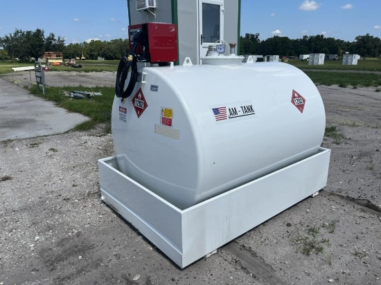 2023 AM-Tank 800 Gallon Diesel Fuel Tank & 12V Electric Pump - Unused