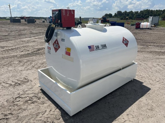 2023 AM-Tank 600 Gallon Diesel Fuel Tank c/w Containment Dike & 120V Supply