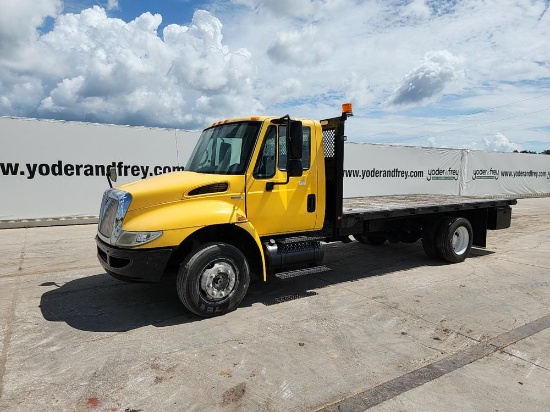 2011 International DURASTAR 4300LP 4x2 Flatbed Truck c/w 6.4L V8 Diesel Max