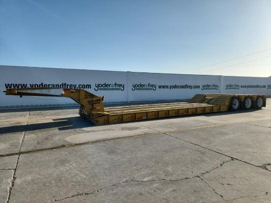 1991 Trail King TK100HDG Tri Axle Lowboy c/w Hydraulic Detachable Neck, Air
