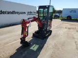 2023 Miva VA13C Mini Excavator c/w Cab, Rubber Tracks, Aux Hydraulics, Offs