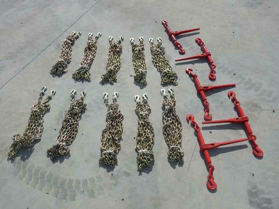 2023   Greatbear Ratchet Binder 5400lbs (5 of) 5/6" x 20' G70 Chain (10 of)