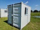 2023   9' Container c/w 1 Door, 1 Window, 9'  x 7' x 8' - Unused