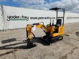 Miva VA12 Mini Excavator c/w OROPS, Rubber Tracks, Aux Hydraulics, Blade, T