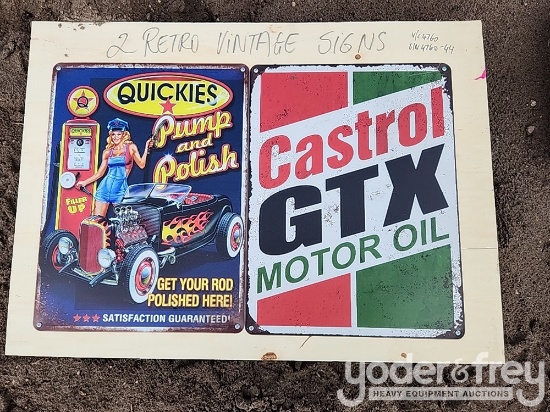 Unused Retro Vintage Signs (2 of)