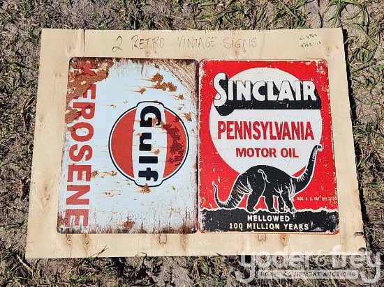 Unused Retro Vintage Signs (of 2)