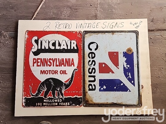 Unused Retro Vintage Signs (of 2)