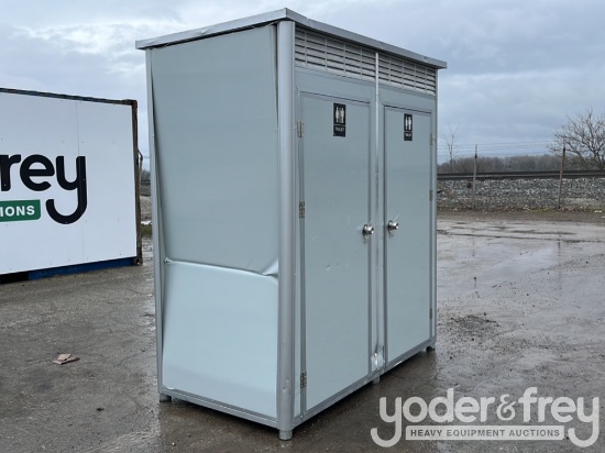 Unused Portable Double Toilet with Sink *Damaged*