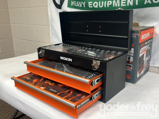 Unused Wokin 132pc SAE/Metric Tool Kit c/w Chest