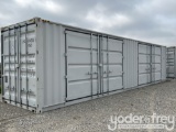 Unused 40' HC Container, 2 Side Doors, 1 End Door