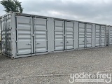 Unused 2024 40' HC Container, 4 Side Doors, 1 End Door