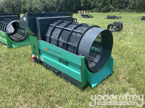Rotary Drum Screen, GF480, 48" Drum, Three Phase Electric Motor, 20 to 40 Tons Per Hour