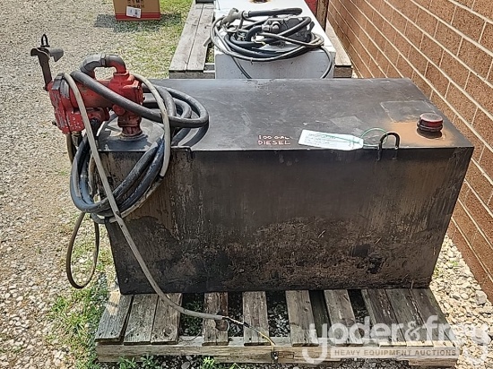 100 Gal. Metal Diesel Tank c/w Pump