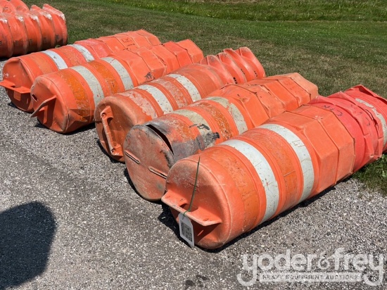 Orange Road Caution Barrels