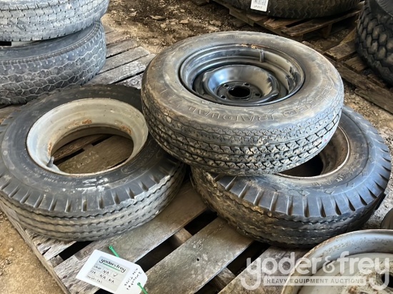 Tires Mounted 8-14.5LT (2 of), 195/75R14 (1 of)