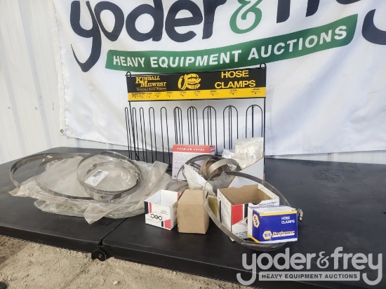 Hose Clamp Rack c/w Assorted Hose Clamps