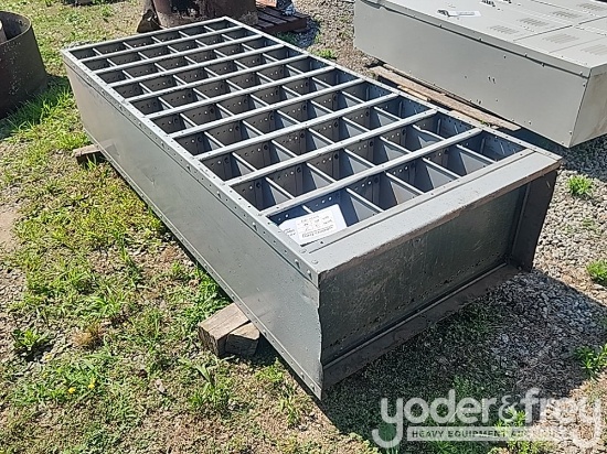 Compartmentalized Metal Shelving Unit