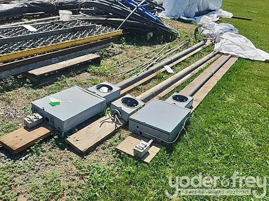 Misc Electrical Boxes, c/w Conduit