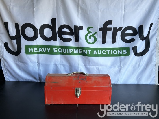 20 Min Highway Flares, Fire Extinguisher, Reflective Triangles c/w Metal Tool Box