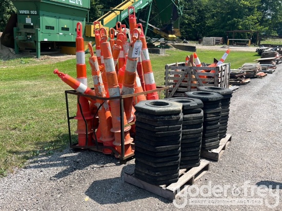 Orange Road Caution Cones