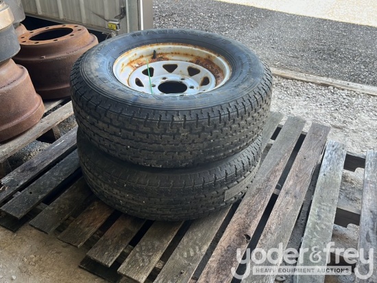 Mounted ST225/75R15 Trailer Tires (2 of)