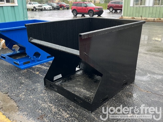 Unused 2 cu.yd.Skidsteer Hopper c/w Fork Pocket