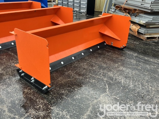 Unused 96" Snow Pusher c/w Steel Blades to suit Skidsteer