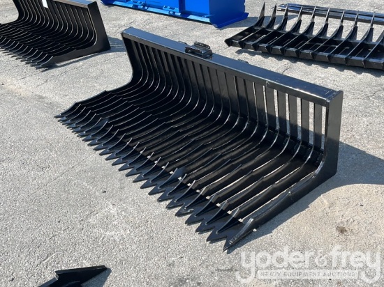 Unused 72" Skeleton Bucket Open Sided to suit Skidsteer