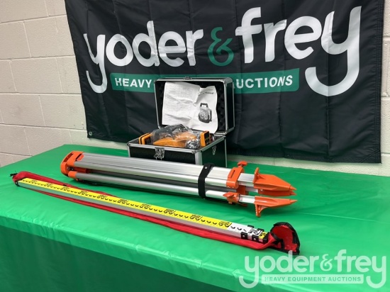 Unused Self-Leveling Rotary Laser Level c/w Batteries, Receiver, Tripod, Grade Rod