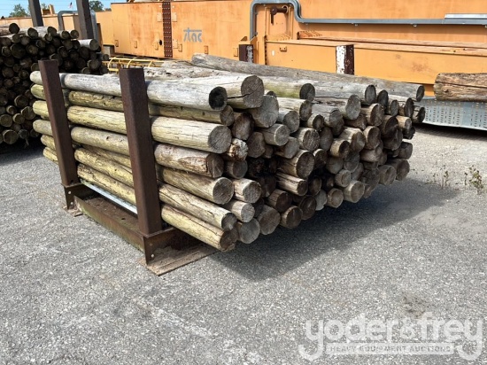 Wooden Posts, Assorted, c/w Metal Frames