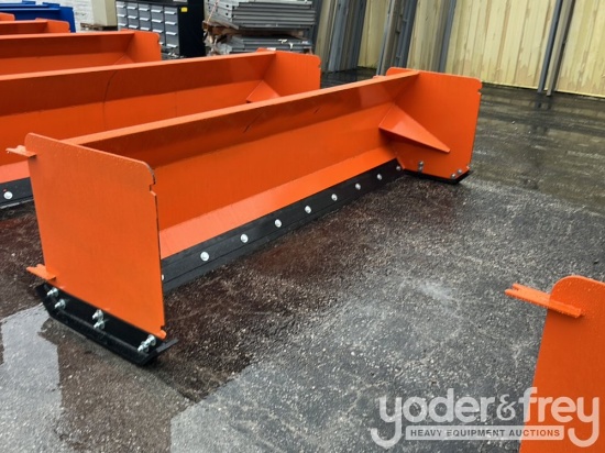 Unused 120" Snow Pusher c/w Steel Blades to suit Skidsteer