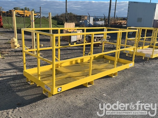 Unused New 4' x 10' Manlift Basket Platform, Heavy Duty, Built to OSHA and A.N.S.I B56.1 & B56.6 Req