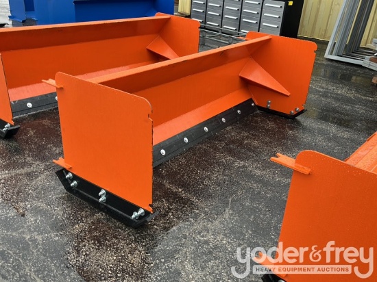 Unused 96" Snow Pusher c/w Steel Blades to suit Skidsteer