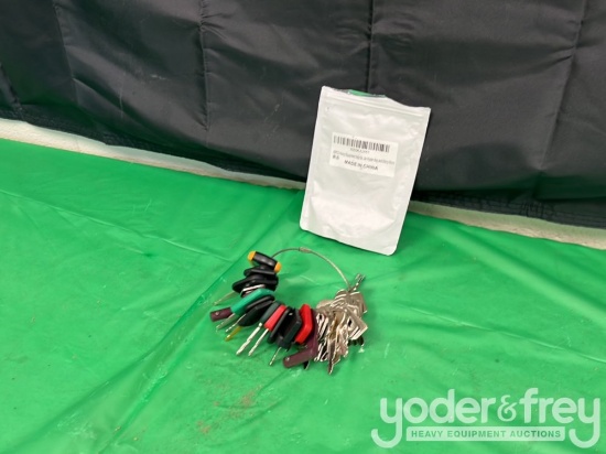 Unused 42 Heavy Construction Equipment Master Keys Set to suit CAT, Bobcat, JD, Case, JLG, JCB, Volv