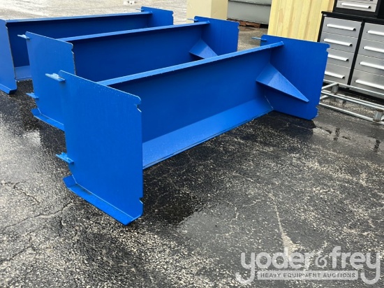 Unused 96" Light Commercial Snow Pusher to suit Skidsteer