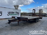 22' Deckover Trailer, 18' Flat, 4' Dovetail c/w Ramps (No Title)