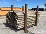 Wooden Posts, Assorted, c/w Metal Frames