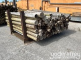 Wooden Posts, Assorted, c/w Metal Frames