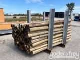 Wooden Posts, Assorted, c/w Metal Frames