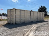 Unused 40' HQ Container, 4 Side Door, One End Door, Lock Box, Side Forklift Pockets